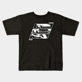 NISSAN DATSUN 240Z FAIRLADY Black 'N White Archive 2 (Black Version) Kids T-Shirt